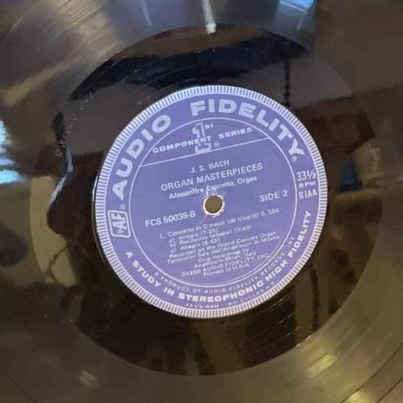J. S. Bach Organ Masterpieces (Vinyl, 1968) Audio Fidelity FCS 50,038 VG LP - Picture 10 of 10